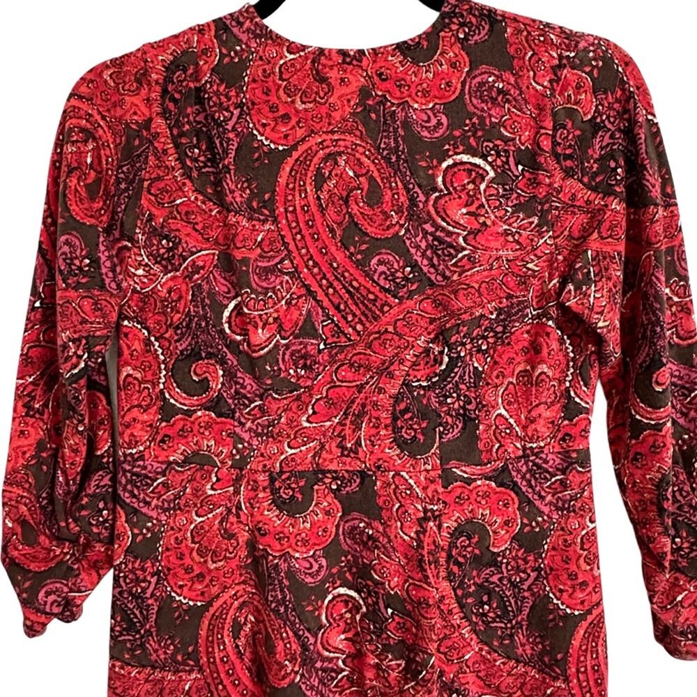 J. Jill Paisley Knit Jersey Dress Size X-Small XS EUC - Picture 4 of 8